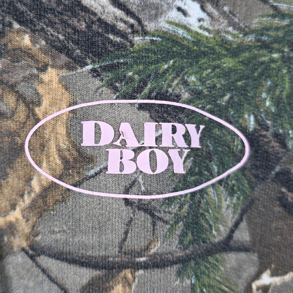 Dairy Boy Realtree Camo Hoodie Pink Logo Pullover Sweatshirt Large Womens - Picture 3 of 10